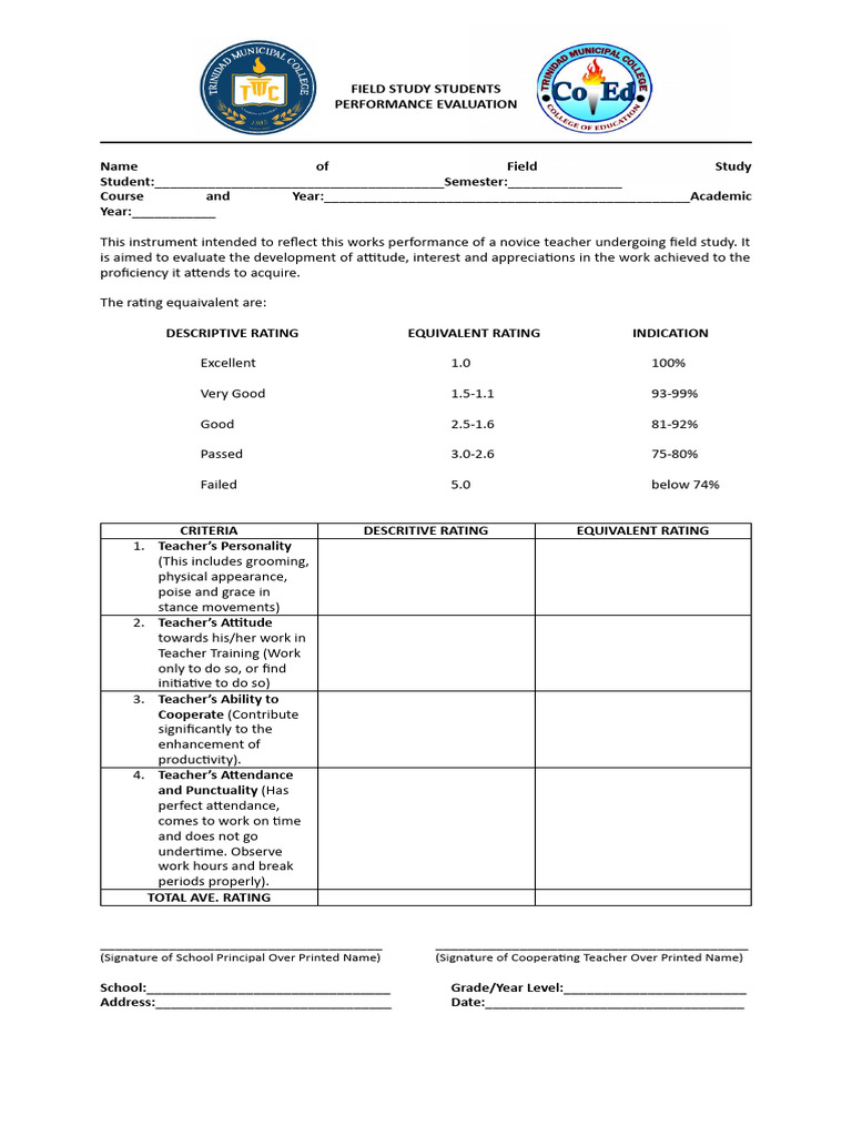 Field Study Students PDF