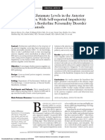 (PERSONALIDADE) Correlation of Glutamate Levels in The Anterior Cingulate Cortex With Self-Reported Impulsivity in Patients With Borderline Personality Disorder and Healthy Controls (J