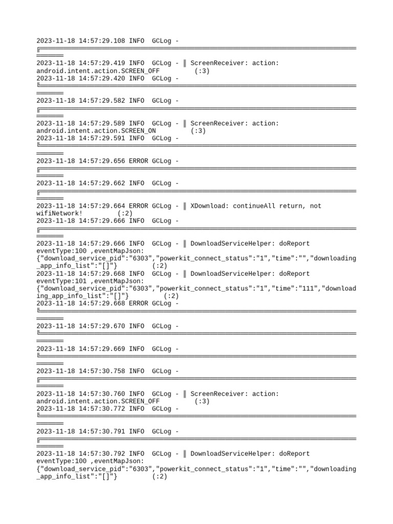 Android Screen and Download Logs | PDF