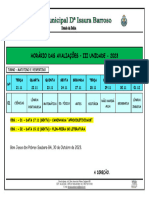 Horário Das Avaliação - III Unidade - 2023