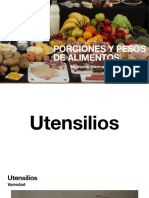 Porciones, Pesos, Medidas y Equivalencias de Alimentos