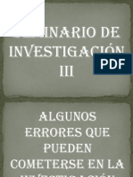 Errores de Investigación