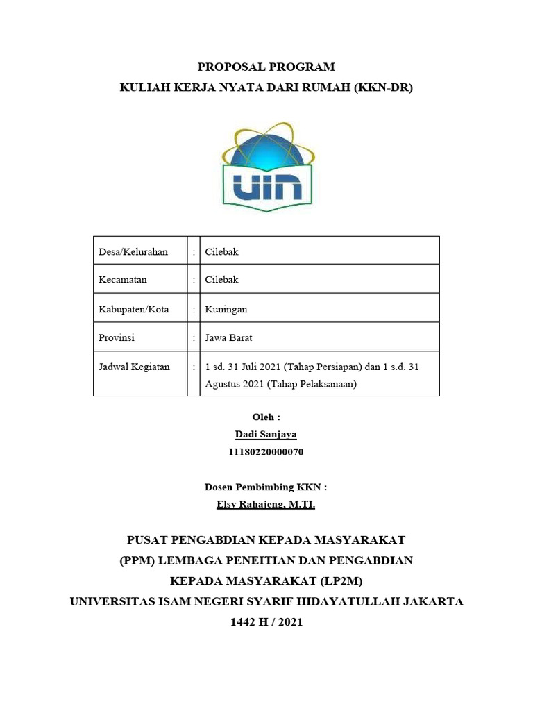 KKN-DR UIN Jakarta: Pencegahan Covid-19 | PDF | Ilmu Sosial ...