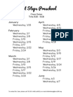 First Steps Preschool - Family Information