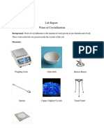 Water of Crystallization Lab