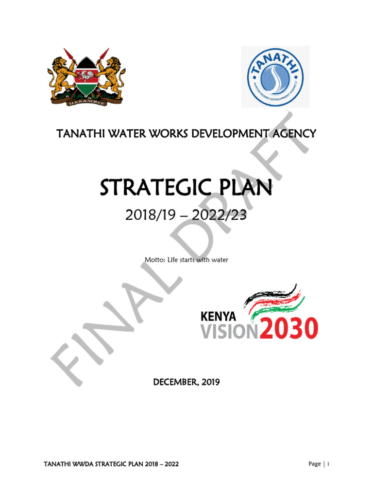 Tanathi WWDA Strategic Plan 2018-2022 | PDF | Wash | Water