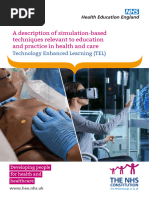 A Description of Simulation-Based Techniques Relevant To Education and Practice in Health and Care Nov 2020