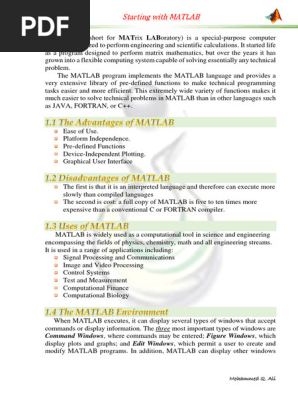 MATLAB Chapters (1-2) | PDF | Matrix (Mathematics) | Trigonometric 