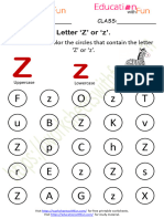 Find and Color (Z or Z) Worksheet 26