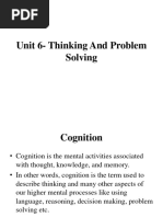 Unit 6 - Thinking and Problem Solving