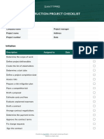 Construction Project Checklist