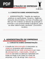 Fundamentos da Administração Aula 1