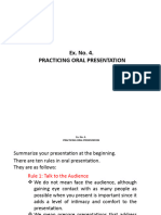 Ex No 4 Oral Presetation