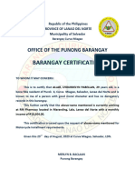 Barangay Certification For Monthly Income