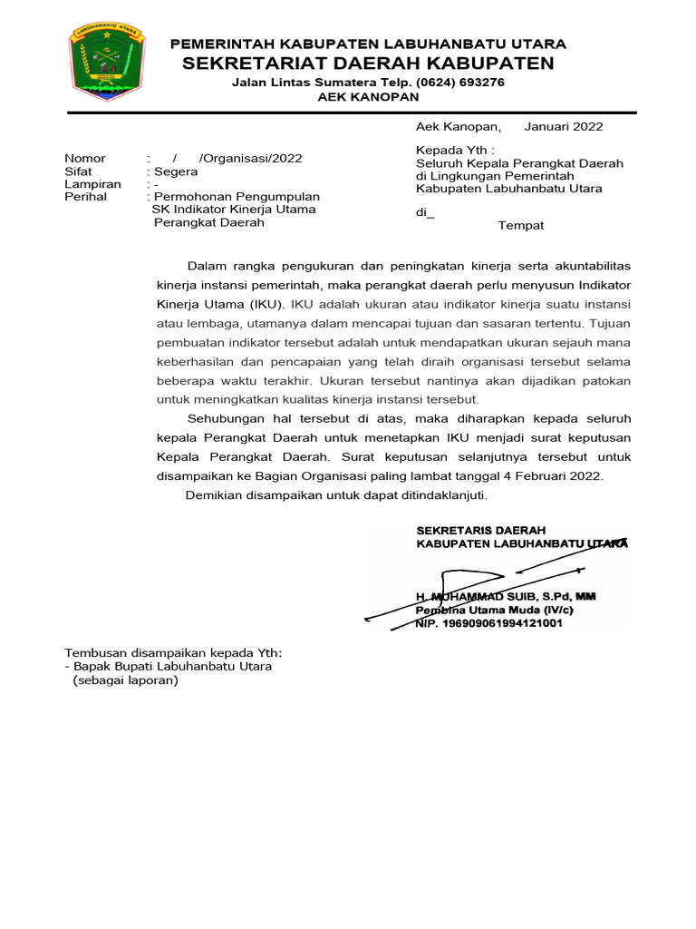 Permohonan Penyusunan Sk Iku Pd Pdf