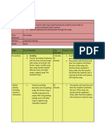 Lesson Plan Song-Based Learning