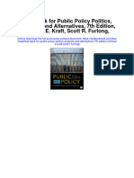 Test Bank For Public Policy Politics Analysis and Alternatives 7th Edition Michael e Kraft Scott R Furlong