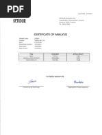 Certificate of Analysis