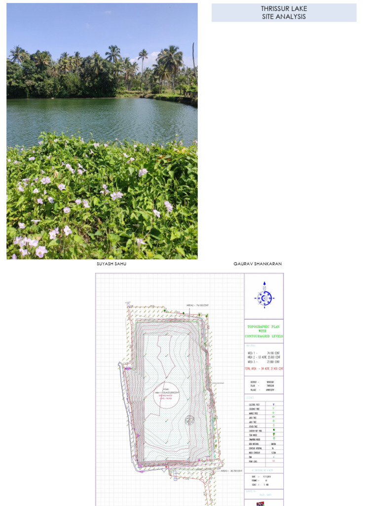 Avinissery Lake Site Analysis Report | PDF | Lake