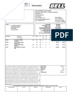 Bell Parts Invoice