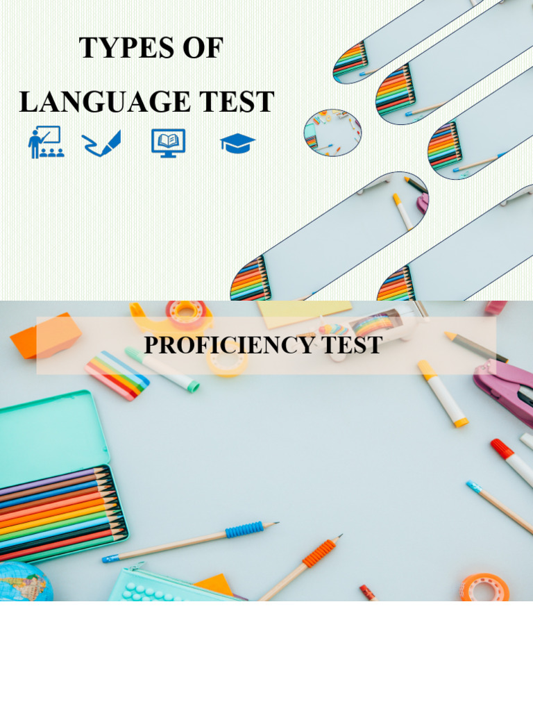 Types of language test pdf