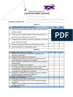 Excavation Permit Checklist