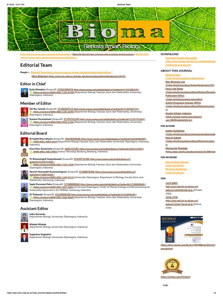 Editorial Team | PDF | Publishing | Academia