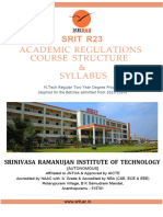 M.Tech - SRIT R23 - Syllabus - I SEM