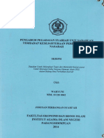 Pengaruh Pegadaian Syarhh Tjnit Sadabuai (Teriiadap Kesejahteraan Perekonomian Nasabah