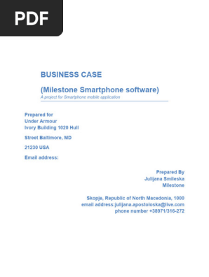 Business Case Template Mobile App