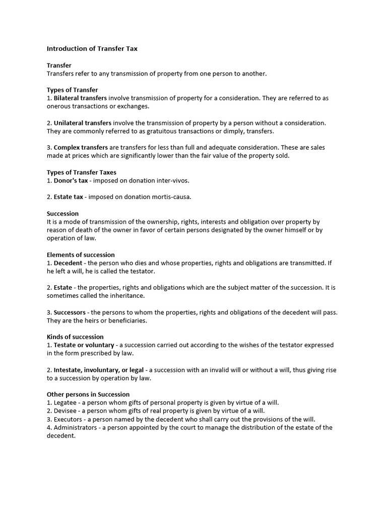 ACAE 18 Intro To Transfer Tax & Gross Estate Download Free PDF Estate Tax In The United