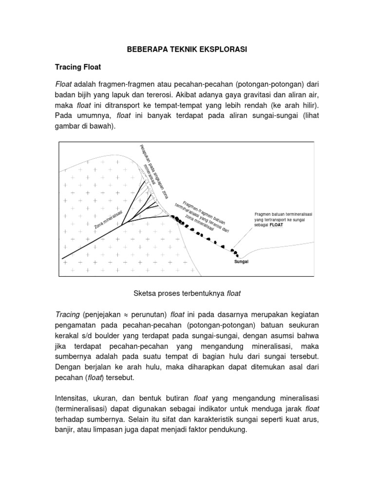 Teknik Tracing Float dalam Eksplorasi | PDF