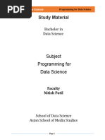 Course Pack - Programming For Data Science