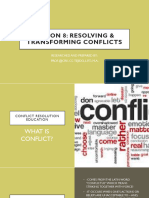 Resolving and Transforming Conflicts