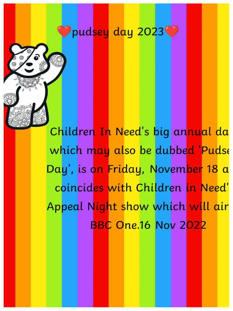 What Is Pudsey Day Poster | PDF
