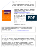 Gyimah-Brempong, Kwabena, Et Al. Higher Education and Economic Growth in Africa