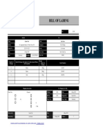 Bill of Lading Template