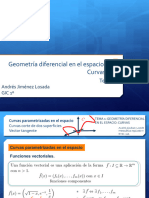 Geometría Diferencial en El Espacio: Curvas: Tema 1