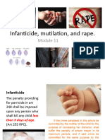 SCI 2 - Infanticide, Mutilation, and Rape