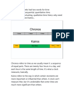 Cronos vs. Kairos in The Ancient Greeks