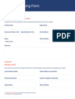 Incident Tracking Form