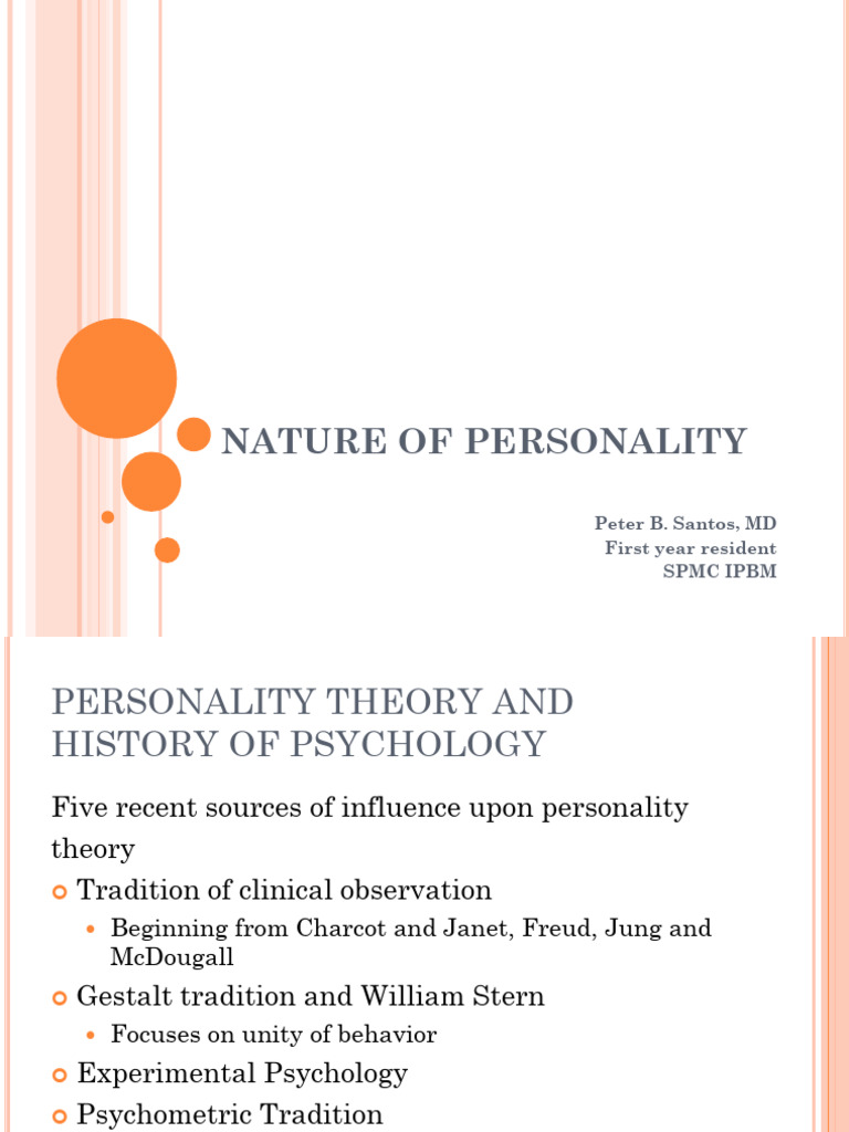 Nature of Personality PDF Theory Psychology