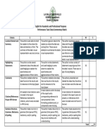 PT3 Rubric Data Commentary