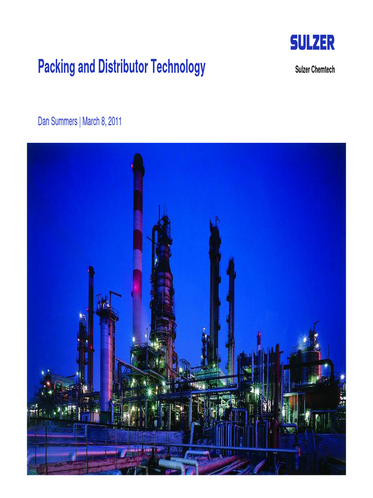 Sulzer Chemtech Packing Solutions Guide | PDF | Distillation | Sheet Metal