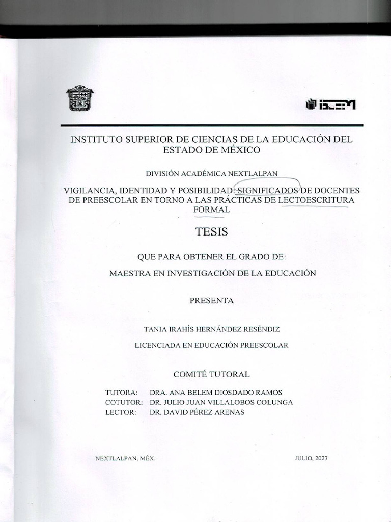 Tesis Tania Cap 1 y 2 Escaneo | PDF