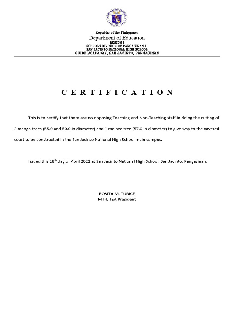 Certification Tea PDF