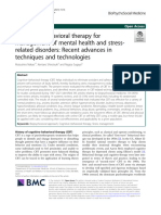 Cognitive - Behavioral Therapy For Management of Mental Health and Stress-Related Disorders: Recent Advances in Techniques and Technologies