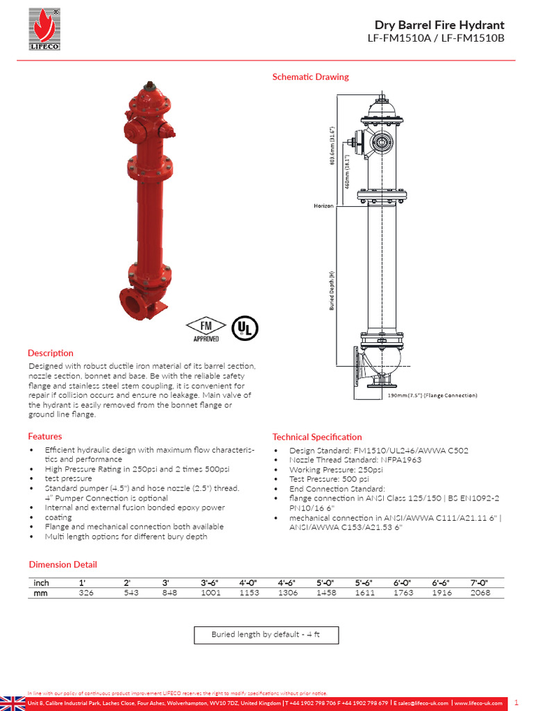 Dry Barrel Hydrant - Compressed | PDF | Screw | Valve