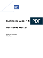 Livelihoods Support Program Operations Manual: Ministry of Agriculture Addis Ababa