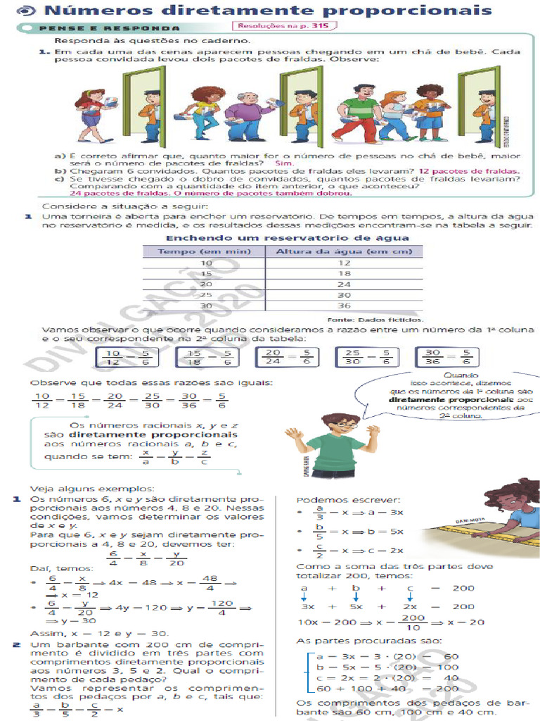 Números Diretamente e Inversamente Proporcionais | PDF